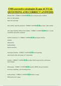FMS corrective strategies Exam ACTUAL  QUESTIONS AND CORRECT ANSWERS