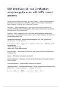 DCF Child Care 40 Hour Certification- study test guide exam with 100&percnt; correct answers