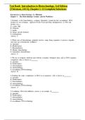 Test Bank - Introduction to Biotechnology&comma; 3rd Edition &lpar;Thieman&comma; 2013&rpar;&comma; Chapter 1-13 &vert; UPDATED 2025