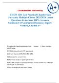 CHEM 120 Lab Practical Chamberlain University Multiple Choice 2025&sol;2026 Latest Questions & Answers 100&percnt; Accurate Solutions For Guaranteed Success &vert; Expert-Verified&comma; Graded A&plus;