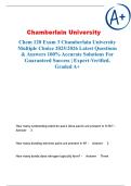 Chem 120 Exam 3 Chamberlain University Multiple Choice 2025&sol;2026 Latest Questions & Answers 100&percnt; Accurate Solutions For Guaranteed Success &vert; Expert-Verified&comma; Graded A&plus;