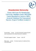 Chem 120 Exam -3  Chamberlain University Multiple Choice 2025&sol;2026 Latest Questions & Answers 100&percnt; Accurate Solutions For Guaranteed Success &vert; Expert-Verified&comma; Graded A&plus;