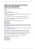 ARFF CDC Test Questions Correct Solutions 2025 Update
