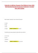 Pedorthic-Certificate-Program Final Midterm Exam With  Well Detailed Question & Answers Perfectly A&plus; Graded  New 2025 Update 