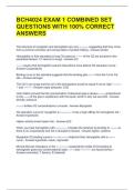 BCH4024 EXAM 1 COMBINED SET QUESTIONS WITH 100&percnt; CORRECT ANSWERS 