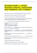 BCH4024 EXAM 1 &vert; LATEST 2024&vert;2025 UPDATE &vert; QUESTIONS AND ANSWERS 100&percnt; CORRECT 