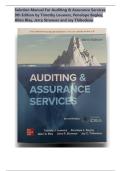 Solution Manual For Auditing and Assurance Services 9th Edition by Timothy Louwers&comma; Penelope Bagley&vert; Verified Chapter's 1 - 12 &vert; All Chapters&vert; Complete Guide &vert; Already Graded A&plus;