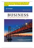 Solution Manual for Business Its Legal&comma; Ethical&comma; and Global Environment&comma; 12th Edition by Marianne M&period; Jennings &vert;&vert; All Chapters