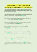 Deomi Exam 3 UPDATED ACTUAL  QUESTIONS AND CORRECT ANSWERS