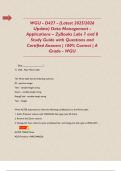 WGU - D427 - &lpar;Latest 2025&sol;2026 Update&rpar; Data Management - Applications &ndash; ZyBooks Labs 7 and 8 Study Guide with Questions and Certified Answers &vert; 100&percnt; Correct &vert; A Grade - WGU   