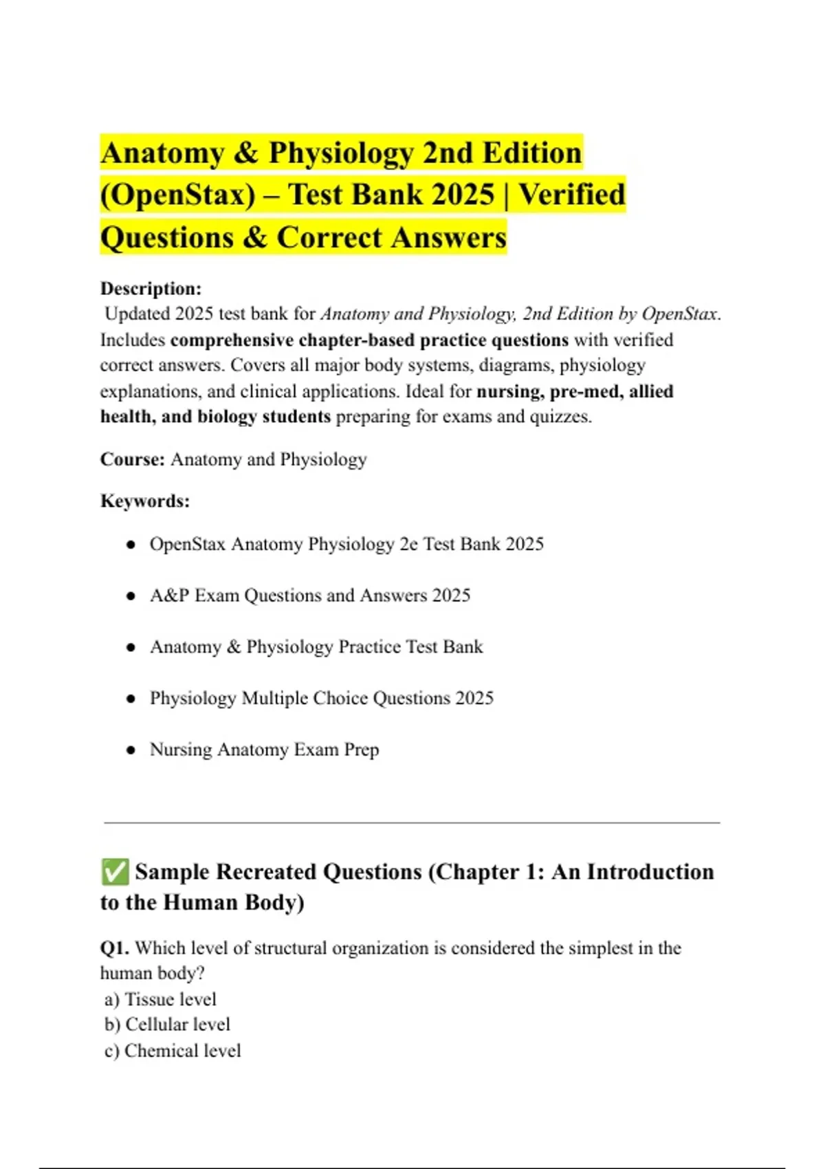 ANATOMY AND PHYSIOLOGY 2E TEST BANK visual data 4