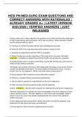HESI PN MEDSURG EXAM QUESTIONS AND CORRECT ANSWERS WITH RATIONALES &vert; ALREADY GRADED A&plus; &vert; LATEST VERSION 2025&sol;2026 &vert; VERIFIED ANSWERS 