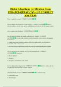 Digital Advertising Certification Exam  UPDATED QUESTIONS AND CORRECT  ANSWERS