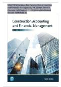 SOLUTION MANUAL For Construction Accounting and Financial Management&comma; 4th Edition Steven J&period; Peterson&vert;&vert;ISBN&colon; 9780135232873&vert;&vert;All Chapters &lpar; chapter 1 - 18&rpar;&vert; Complete Newest Version 2025&sol;2026 ALREADY GRADED  A&plus;