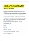 REL 201 FINAL EXAM QUESTIONS WITH 100&percnt; CORRECT ANSWERS LATEST UPDATE 