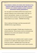 RELIAS MEDICAL SURGICAL RN A EXAM LATEST 2025&sol;2026 ACTUAL  EXAM WITH COMPLETE QUESTIONS AND CORRECT DETAILED  ANSWERS &lpar;100&percnt; VERIFIED ANSWERS&rpar; &vert;ALREADY GRADED A&plus;&vert;  &vert;&vert;PROFESSOR VERIFIED&vert;&vert; &vert;&vert;BRANDNEW&excl;&excl;&excl;&vert;&vert; 