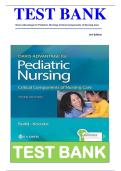 Test Bank for Davis Advantage for Pediatric Nursing&colon; Critical Components of Nursing Care&comma; 3rd Edition &ndash; Complete Questions and Answers