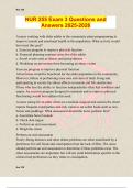 NUR 255 Exam 3 Questions and Answers 2025-2026