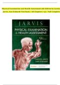 Physical Examination and Health Assessment&comma; 9th Edition &ndash; Carolyn Jarvis & Ann Eckhardt &ndash; Complete Test Bank with Answers &lpar;Chapters 1&ndash;32&rpar;