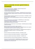 WOCN WOUND EXAM QUESTIONS & ANSWERS