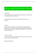 NET-Network Security Exam Questions &vert;Latest Update with complete solutions&sol;100&percnt; Verified