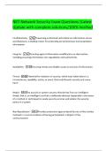 NET-Network Security Exam Questions &vert;Latest Update with complete solutions&sol;100&percnt; Verified