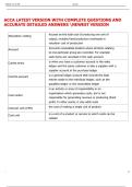   ACCA LATEST VERSION WITH COMPLETE QUESTIONS AND  ACCURATE DETAILED ANSWERS NEWEST VERSION