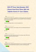 NHA CPT Exam Study Questions 2025 &vert; Newest Actual Exam Review Q&A with Definitive Answers A&plus; Score Solutions&period;