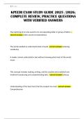 KPEERI EXAM STUDY GUIDE 2025 &sol;2026&semi; COMPLETE REVIEW&comma; PRACTICE QUESTIONS WITH VERIFIED ANSWERS