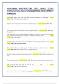 LOUISIANA HORTICULTURE TEST QUICK STUDY GUIDE