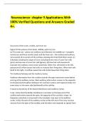 Neuroscience- Applications With 100&percnt; Verified Questions and Answers Graded A&plus;