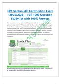 EPA Section 608 Certification Exam  &lpar;2025&sol;2026&rpar; &ndash; Full 1000-Question  Study Set with 100&percnt; Answers