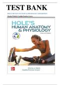 TEST BANK HOLE'S HUMAN ANATOMY & PHYSIOLOGY 16TH EDITION Charles Welsh & Cynthia Prentice-Craver