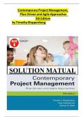 Solution and Answer Guide - Contemporary Project Management&comma; 5th Edition - Kloppenborg &lpar;Chapters 1&ndash;15&rpar;