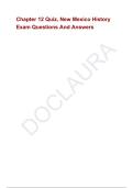 Chapter 12 Quiz&comma; New Mexico History Exam Questions And Answers
