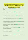 CPSM Exam 1 Sourcing Process Overview  UPDATED ACTUAL QUESTIONS AND  CORRECT ANSWERS