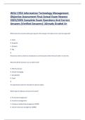 WGU C954 Information Technology Management Objective Assessment Final Actual Exam Newest Complete  Exam Questions And Correct Answers &lpar;Verified Answers&rpar; &vert;Already Graded A&plus;