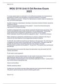 WGU D116 Unit 8 OA Review Exam  2025