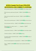 KOSSA Sample Test Exam UPDATED  QUESTIONS AND CORRECT ANSWERS