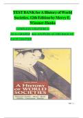 TEST BANK FOR A History of World Societies&comma; Concise&comma; Combined Volume Twelfth Edition by Merry E&period; Wiesner-Hanks ISBN&colon;978-1319244552 ALL CHAPTERS COVERED YOUR ULTIMATE GUIDE 100&percnt; VERIFIED A&plus; GRADE ASSURED&excl;&excl;&excl;&excl;&excl;&excl; NEW LATEST UPDATE&excl;&excl;&excl;&excl;&excl;&excl;&excl;