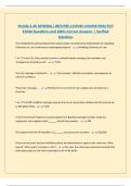 Florida 2-20 GENERAL LINES PRE-LICENSE COURSE PRACTICE EXAM Questions and 100&percnt; Correct Answers &vert; Verified Solutions