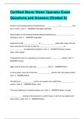 Certified Storm Water Operator Exam  Questions and Answers &lpar;Graded A&rpar;