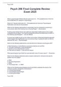 Psych 290 Final Complete Review  Exam 2025