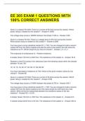 EE 305 EXAM 1 QUESTIONS WITH 100&percnt; CORRECT ANSWERS 
