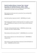 North Carolina Driver's License Test &sol; Actual Questions & Verified Answers&comma; 2025 &sol; 2026&period;