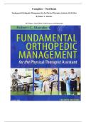 Complete &ndash; Test Bank Fundamental Orthopedic Management for the Physical Therapist Assistant&comma; 4th Edition By Robert C&period; Manske&period; &lpar;All Chapters&comma; Latest Edition&comma; Verified Answers with Rationales&rpar;