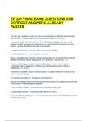 EE 305 FINAL EXAM QUESTIONS AND CORRECT ANSWERS ALREADY PASSED 