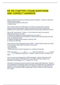 EE 305 CHAPTER 4 EXAM QUESTIONS AND CORRECT ANSWERS 