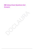 NM history Exam Questions And Answers