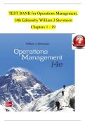 TEST BANK for Operations Management&comma; 14th Edition by William J Stevenson Chapters 1 - 19
